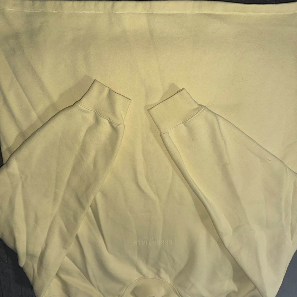 Essentials Cream Crewneck Sweater View 4